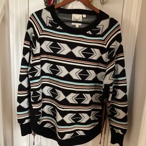 Cotton & Rye Southwestern Patterned Sweater